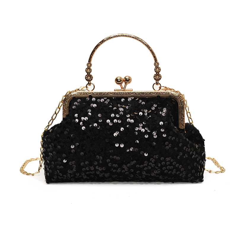 Sequined shell bag 2024 new trendy, fashionable and shiny handbag, stylish and versatile chain crossbody bag Item Picture