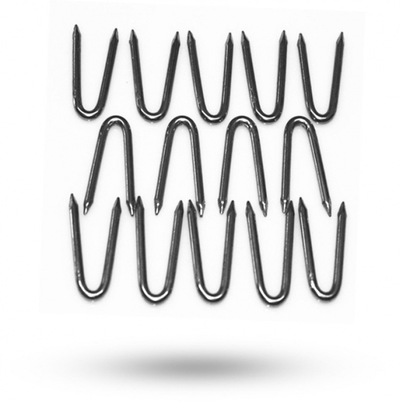 Iron mesh nails, U-shaped nails, steel wire mesh horse-riding nails, fence nails, wooden nails, fixing things, iron nails, Amazon factory consignment full figure