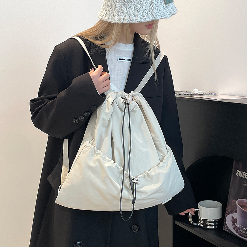 Colorful Fox Korean version, a niche, casual, lightweight, sporty, drawstring backpack for commuting students Specification drawing