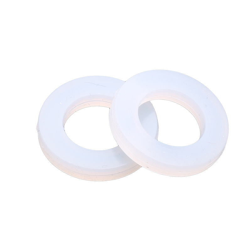Silicone gasket sealing ring, corrugated pipe, water inlet hose, 4-inch, 6-inch white rubber gasket, flat gasket, PTFE gasket Item Picture