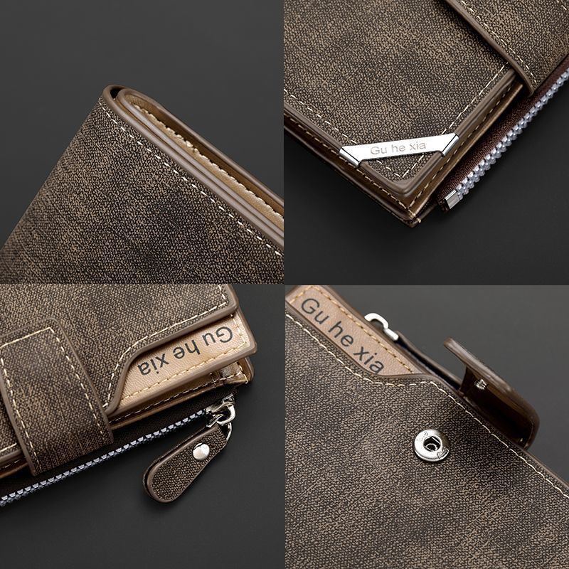 Men's short wallet 2024 New style simple driver's license wallet, trendy brand card case, youth wallet 30% off, student Application Scenario