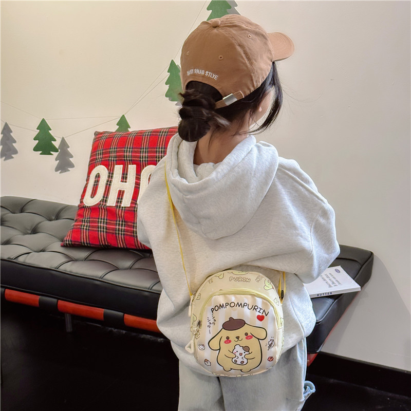 Cute cartoon boys and girls single-shoulder bags, fashionable printed mini baby crossbody bags, 2025 new children's bag trend Specification drawing