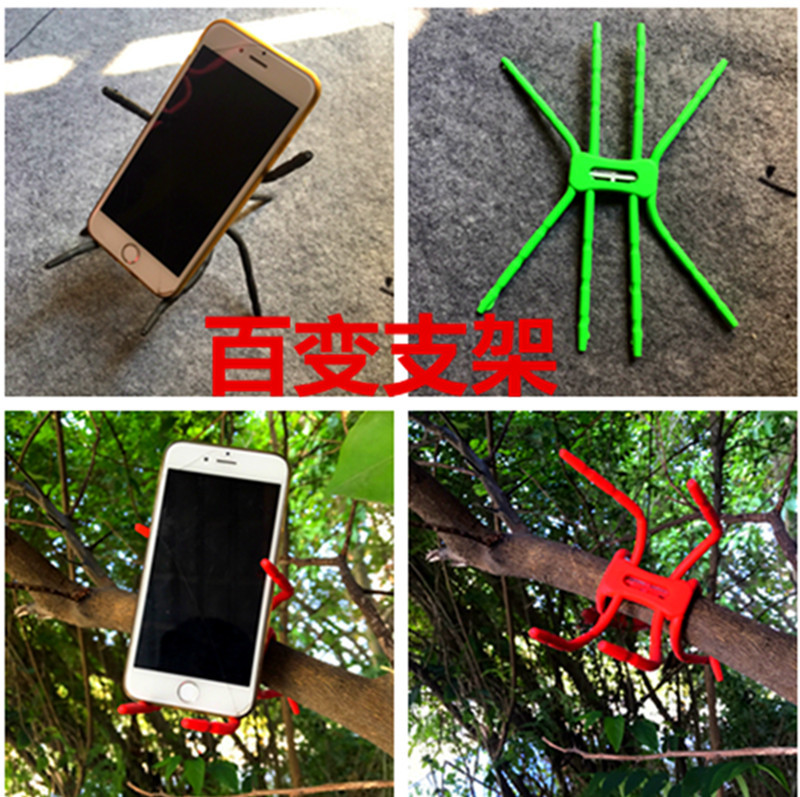 Manufacturer's spider phone stand, lazy tablet treadmill, desktop creative transformation car stand, cross-border five-claw full figure