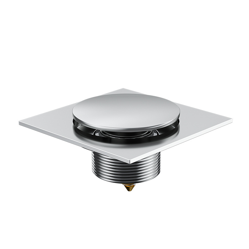 All-copper bouncing floor drain, submersible anti-odor boat pedal floor drain, bathroom shower room anti-backflow sealed floor drain Item Picture