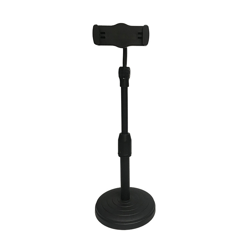 Disc-shaped multi-functional lifting shooting phone stand, desktop portable telescopic rotating lazy person live streaming phone stand Item Picture