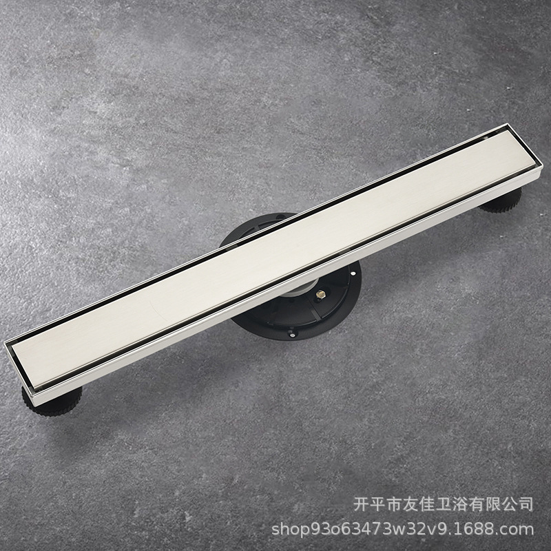 Amazon's long strip North American invisible floor drain can be inlaid with tiles, marble slabs, 304 stainless steel American-style floor drain full figure
