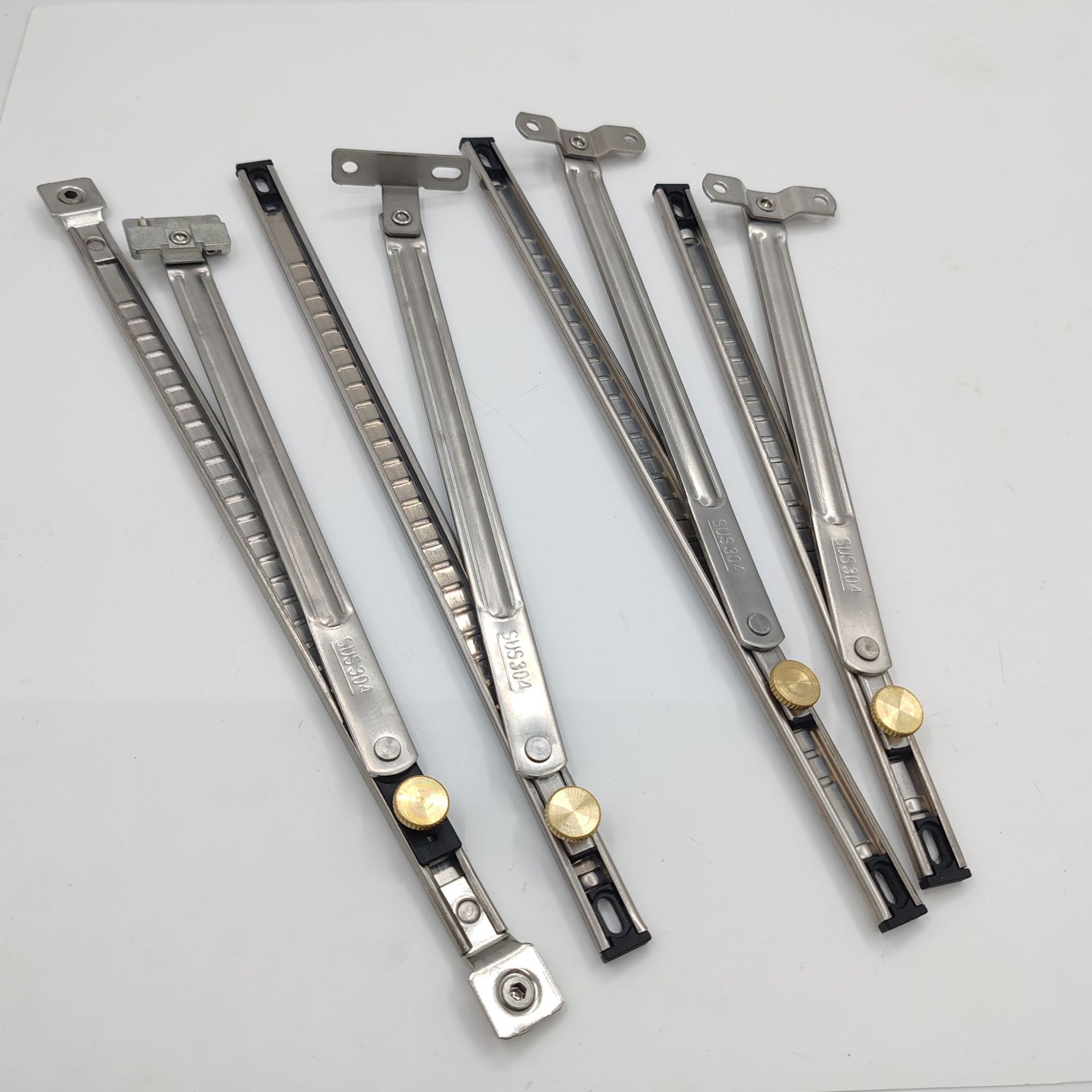 European-style wind bracing, 13.5 square groove stainless steel 304# two-bar wind bracing, casement window aluminum window limit wind bracing details Picture