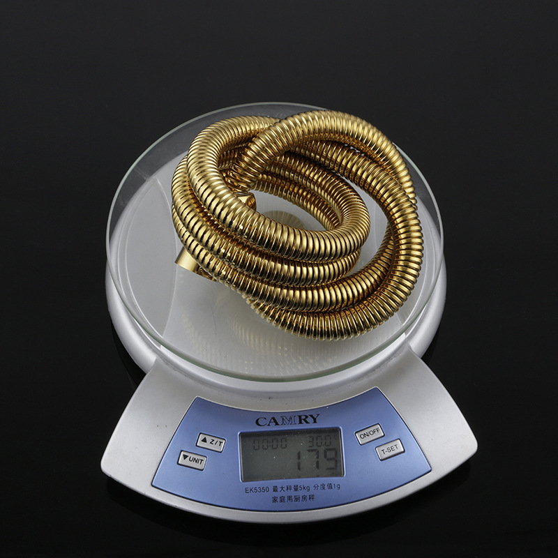 Factory direct sales of encrypted titanium gold shower heads, EPDM inner tubes, shower head hoses, wholesale titanium gold shower heads Item Picture