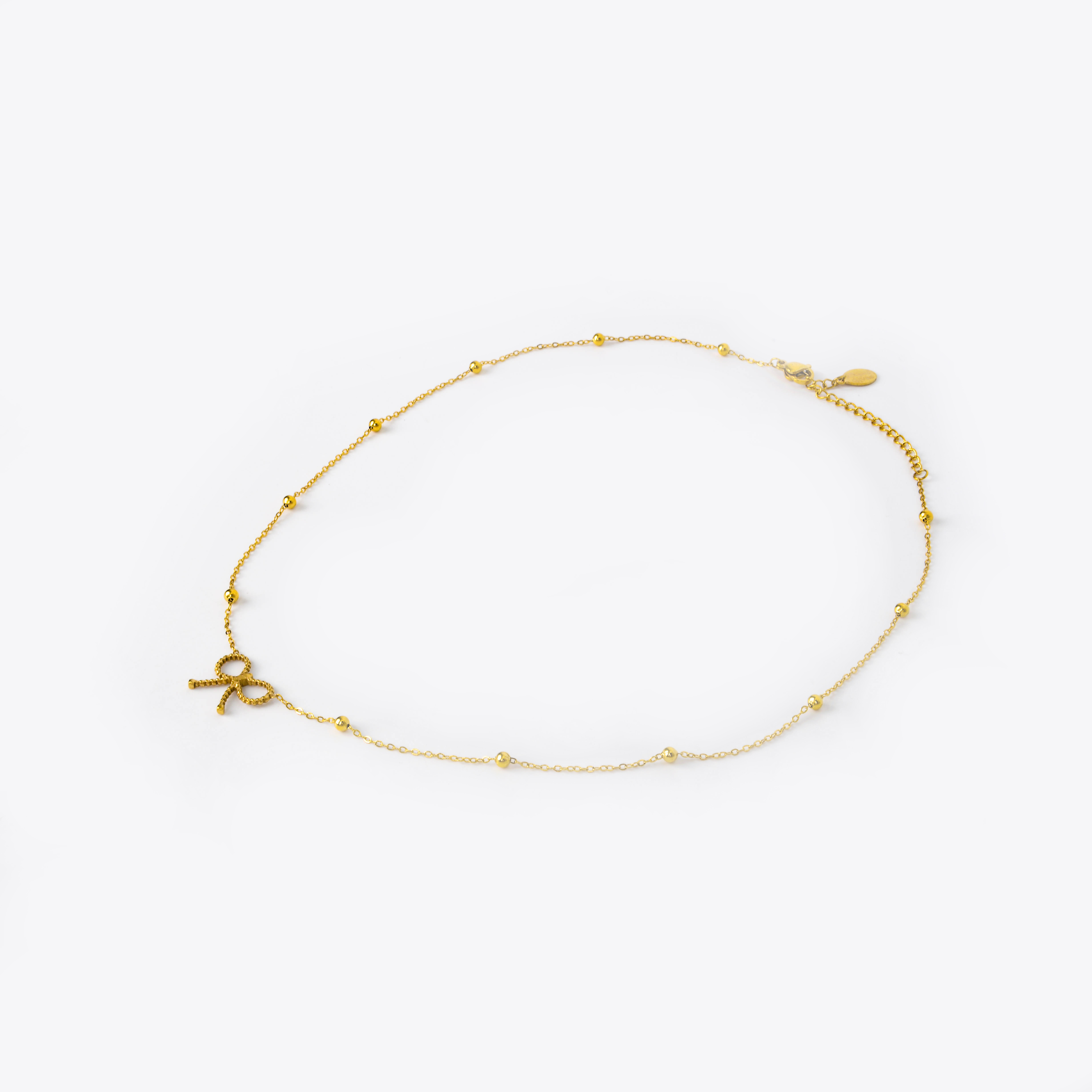 New titanium steel niche design cross-border non-fading cute hollowed-out bow pendant necklace women's collarbone chain accessory Application Scenario