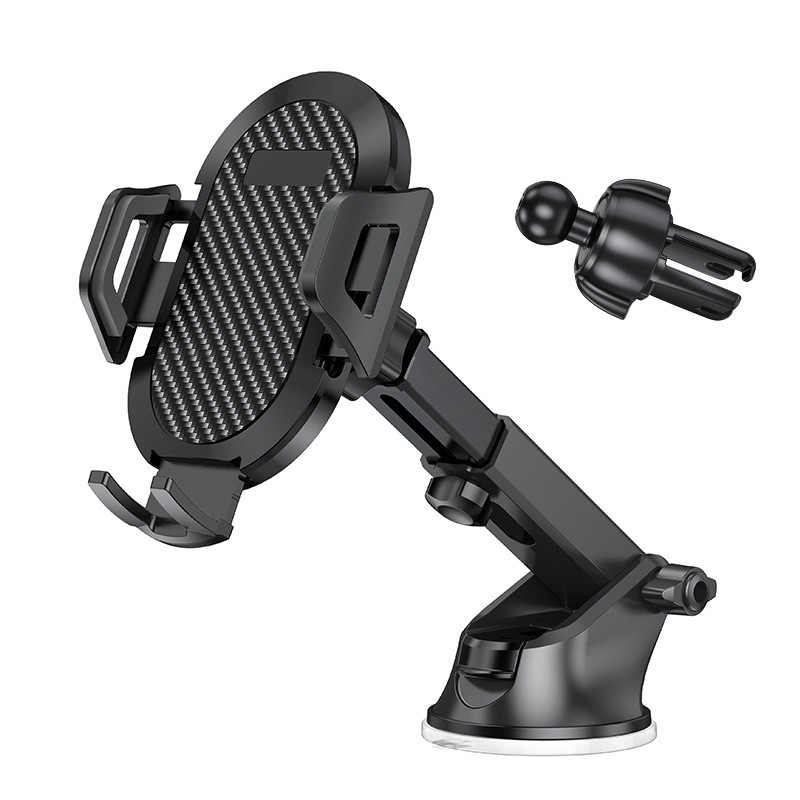 New type of foreign trade car mobile phone stand, car navigation frame, telescopic suction cup type dashboard central control air outlet details Picture