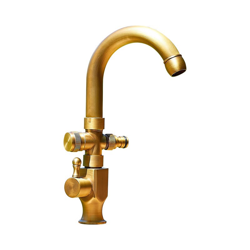 Copper single-cooling outdoor courtyard faucet anti-freezing washbasin Marble stone basin outdoor balcony anti-freezing crack faucet Item Picture