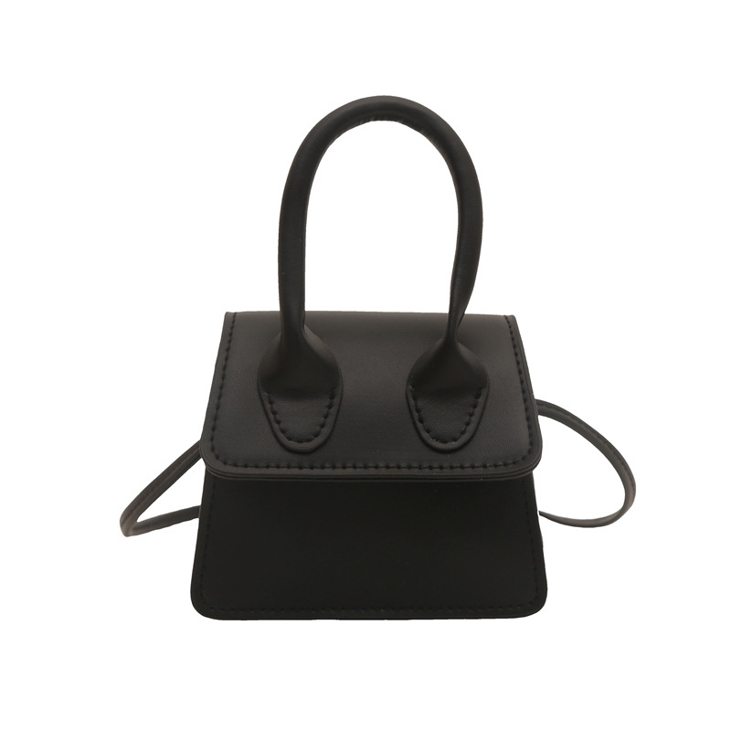High-end texture solid color simple mini bag, versatile handbag, niche retro single-shoulder crossbody bag, women's bag Item Picture