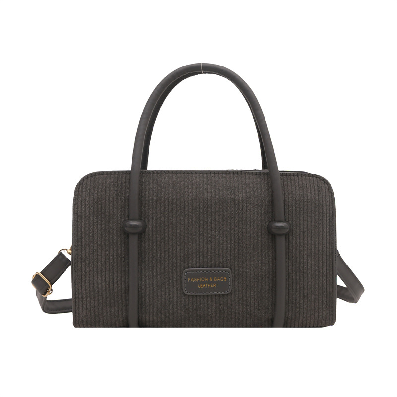 A new cross-border high-end textured corduroy women's bag for 2024 winter, a fashionable and versatile handbag for women Item Picture