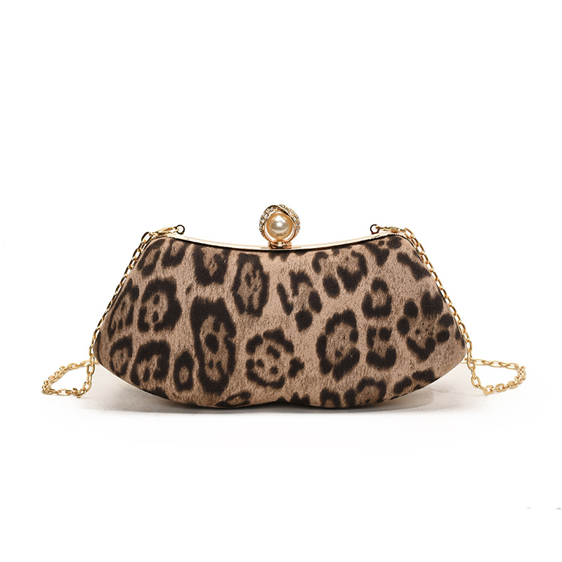 Retro leopard print handbag for women, 2024 new style ladies' evening bag, commuting fashion, versatile, single-shoulder crossbody bag for women Item Picture