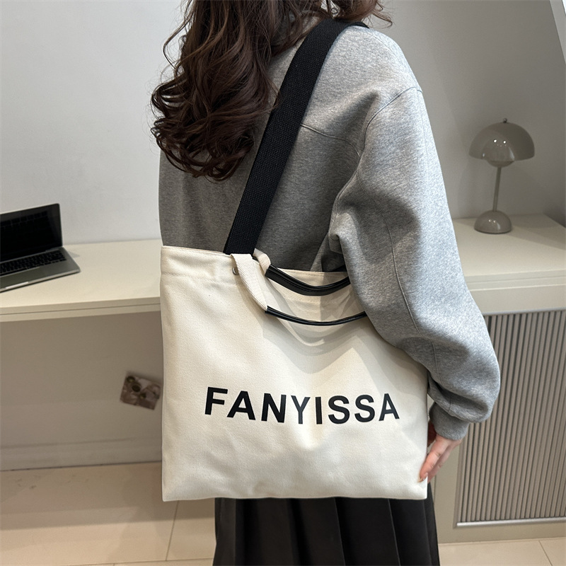 Commuting retro large-capacity letter bag for women, 2024 new winter single-shoulder bag, college student class tote bag Specification drawing