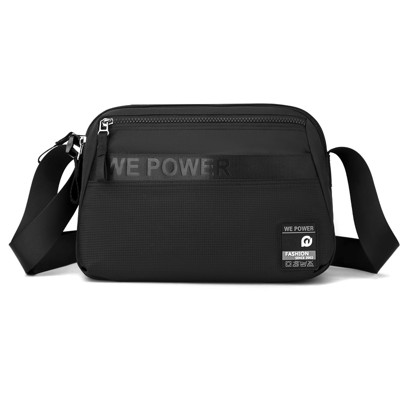 WEPOWER's new trendy casual single-shoulder bag, men's crossbody bag, lightweight single-shoulder small square bag, simple crossbody bag Item Picture