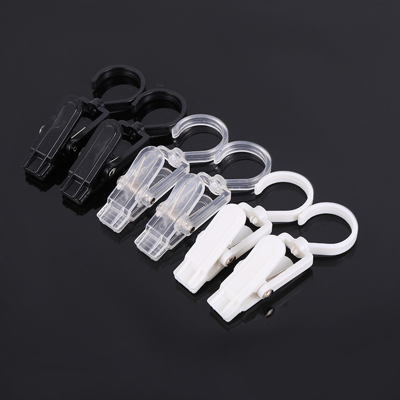 Factory direct sales of curtain clips, multi-functional rotatable toothed curtain clips, plastic white curtain clips, curtain accessories details Picture