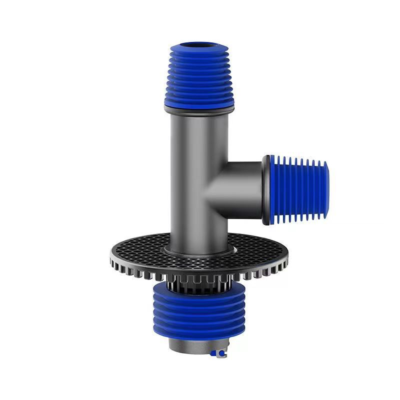 Circular floor drain joint for washing machine, multi-functional anti-odor cover plate for bathroom, washbasin, mop, sink, and three-way drain pipe Item Picture