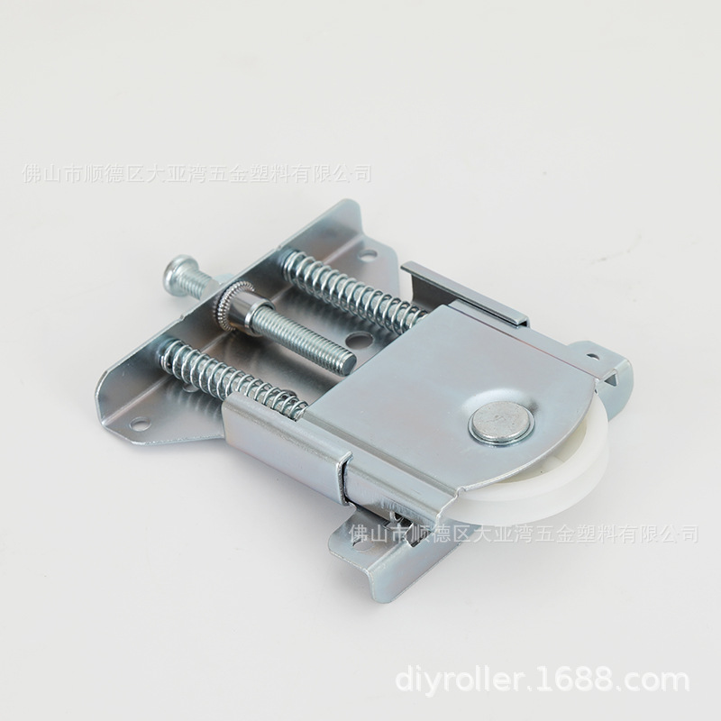 Wholesale of door and window pulleys, wardrobe pulleys, sliding door pulleys, silent load-bearing adjustable range 0-21mm details Picture