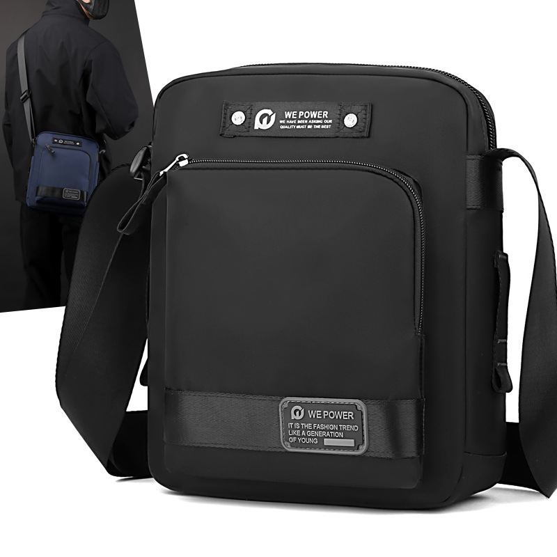 WEPOWER's new multi-functional men's crossbody bag, a casual and portable single-shoulder bag, and a solid-color outdoor single-shoulder crossbody bag full figure