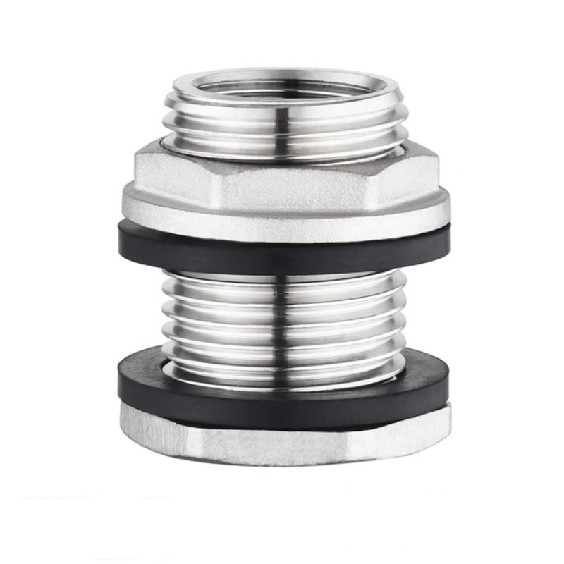 Cross-border US standard 1/2NPTX3/4GHT garden hose threaded stainless steel water tank wall accessories full figure