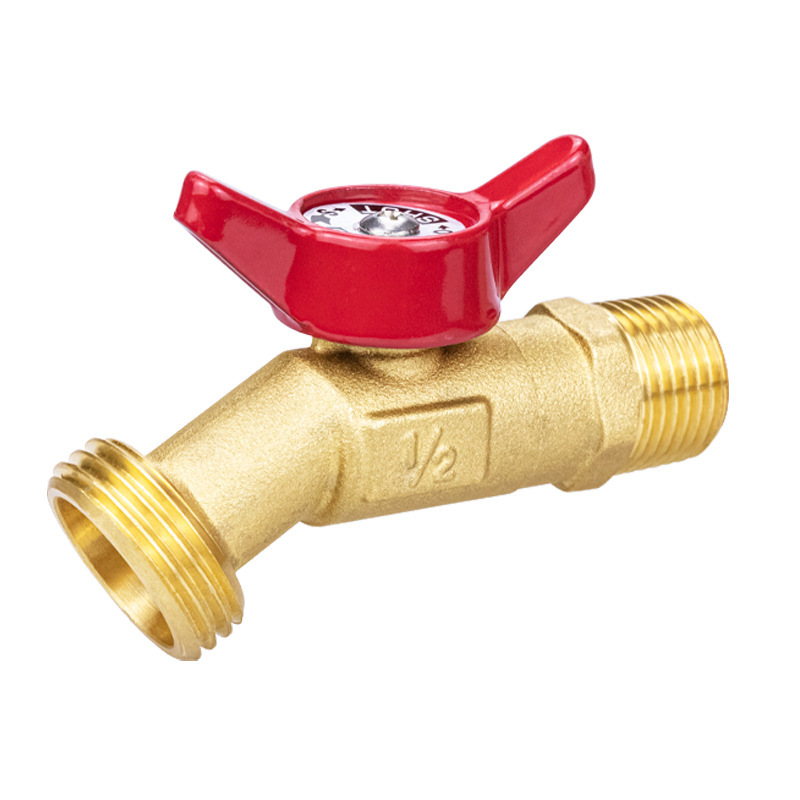 Cross-border American standard rain bucket brass faucet butterfly faucet 1/2NPT X 3/4GHT brass faucet full figure