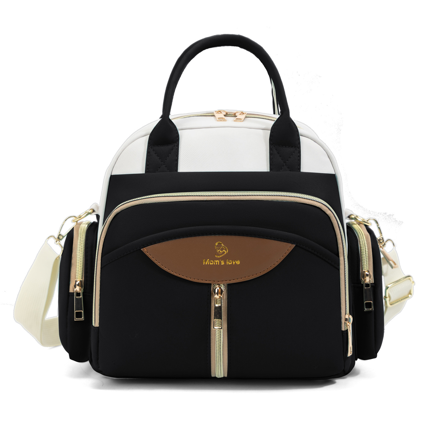 The 2025 new multi-functional Mommy Bag is a large-capacity backpack that can be carried diagonally or by hand. It is a portable baby product and mother and baby bag details Picture