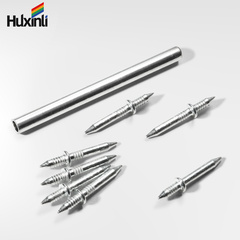 Invisible double-ended nail woodworking nail skirting board, glue-free and traceless sheep horn nail, bidirectional fixed two-end pointed iron nail wall nail details Picture