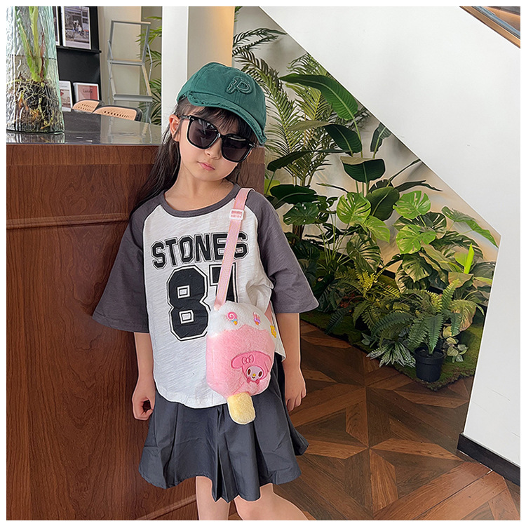 24 New plush ice cream packs, cute dolls, Melody single-shoulder bags, children's crossbody bags, coin purges, factory direct sales details Picture