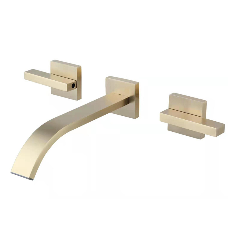 Yiyu Cross-border Foreign Trade Concealed washbasin Faucet, brass gun gray, bathroom embedded wall faucet manufacturer Specification drawing