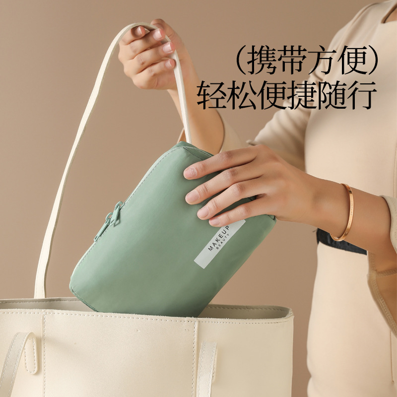 Portable mini makeup bag, small size, simple mouth, red envelope, women's high-end style, travel and outing cosmetics storage bag Specification drawing