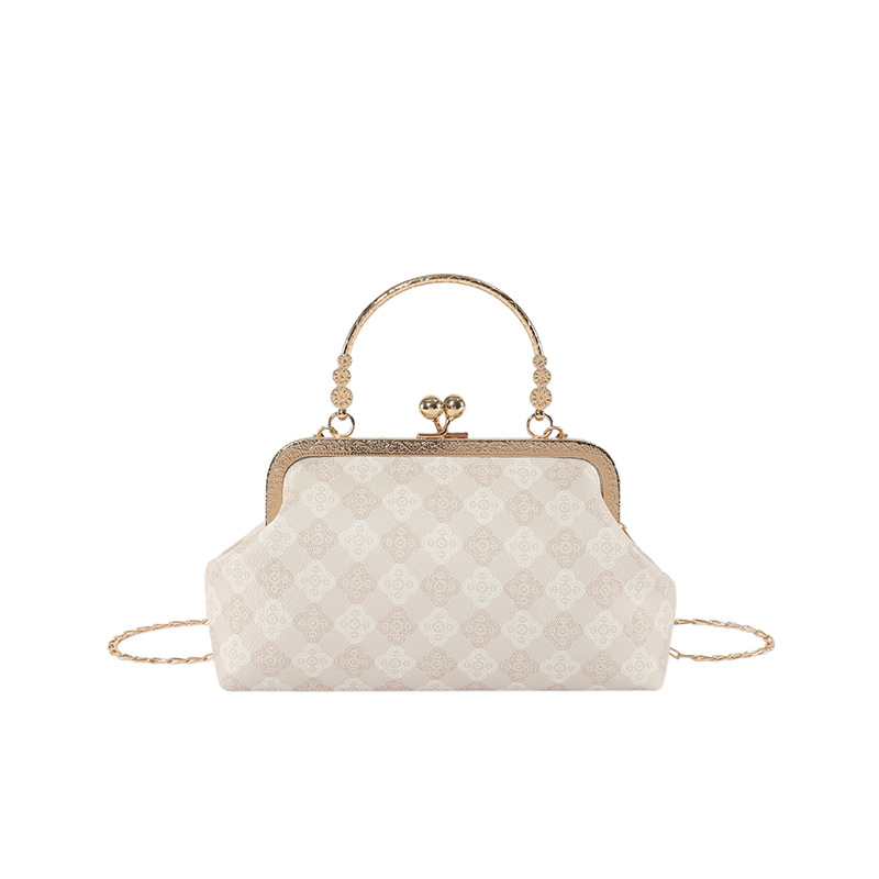 Fashionable seashell lock bag for women, 2025 new style chain diamond bag, single-shoulder bag, evening bag, crossbody handbag Item Picture