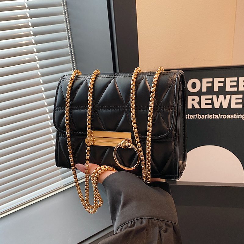 Autumn and winter fashion mini small bag for women, 2024 new style, trendy and versatile diamond-shaped chain single-shoulder crossbody small square bag full figure