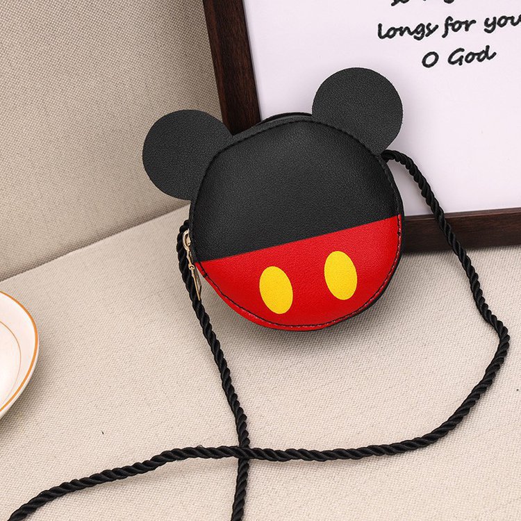 A new, fashionable and stylish mini mini bag with a cartoon contrasting color PU for children. It's a one-shoulder, crossbody and cheap small bag Specification drawing