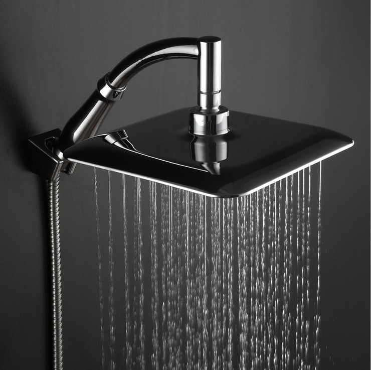 Air strong pressure adjustment rain shower pole square shower head top nozzle 9-inch shower head set Specification drawing