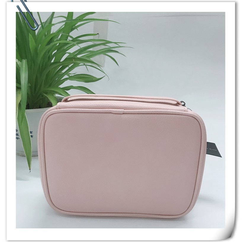 Customized PU leather waterproof makeup bag, multi-functional travel toiletries storage bag, portable toiletries bag details Picture