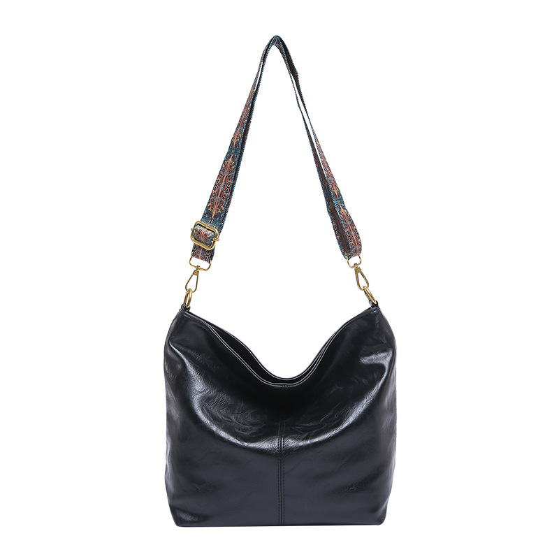 Fashionable and simple women's 2024 new high-end commuter tote bag, large capacity versatile crossbody bag, bucket bag Item Picture