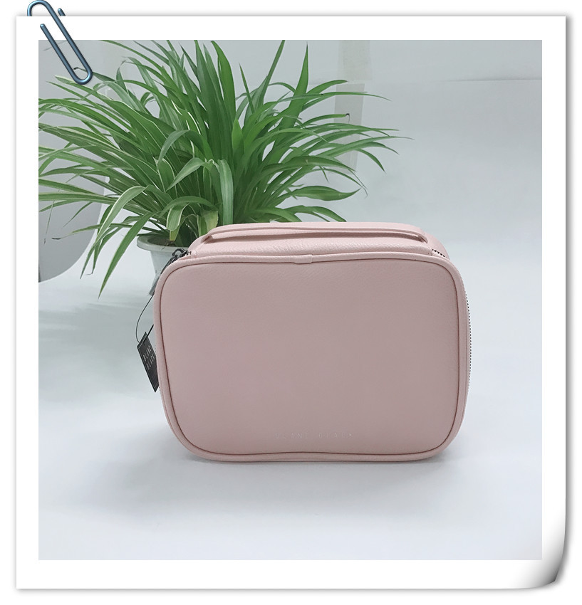 Fashionable PU leather makeup bag, multi-functional storage bag, hand-held makeup bag, waterproof travel bag, travel toiletries bag Specification drawing