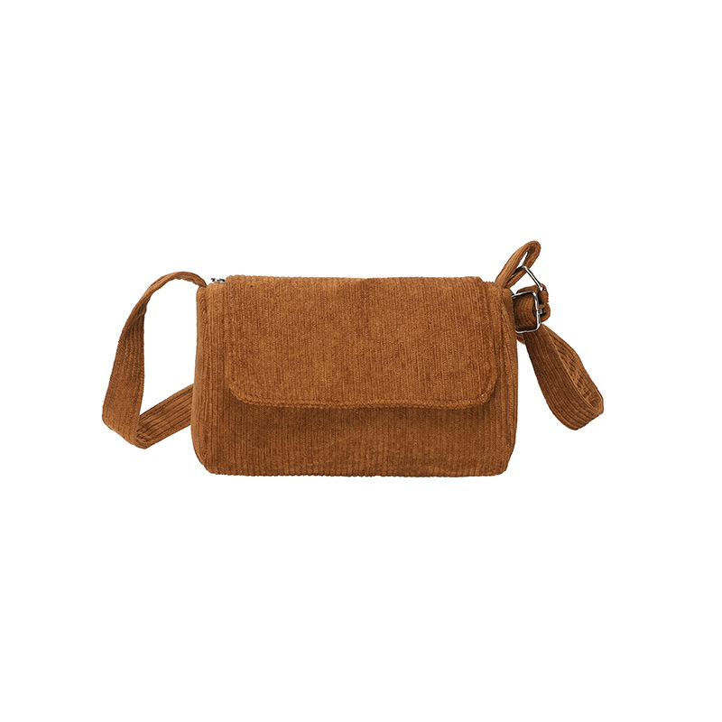 A new fashionable and versatile corduroy single-shoulder crossbody women's bag Item Picture