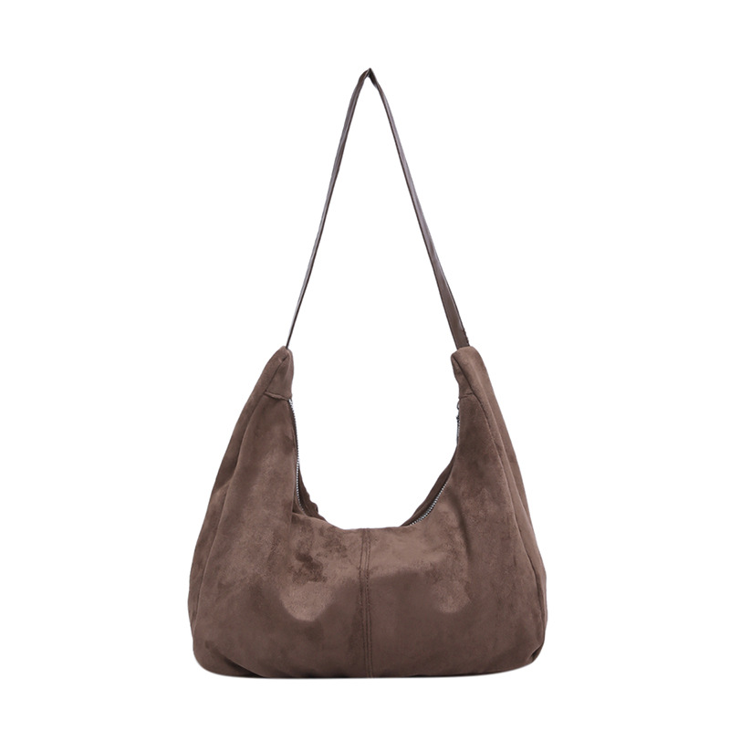 The 2024 new style of popular bags this year: women's soft-faced winter large-capacity commuter single-shoulder bag, matte crossbody bag for women Item Picture