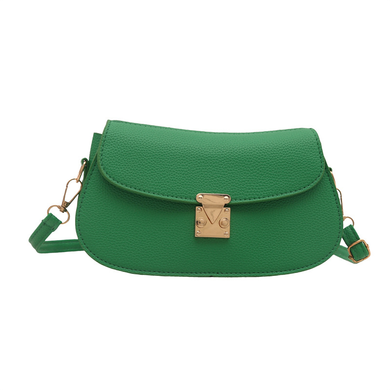 A new solid color, simple, casual and fashionable single-shoulder crossbody small square underarm bag for women will be launched in 2024 Item Picture