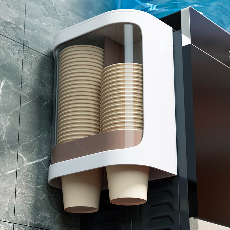 Disposable cup hanging rack, paper cup holder, water cup wall-mounted storage, creative storage home shelf full figure