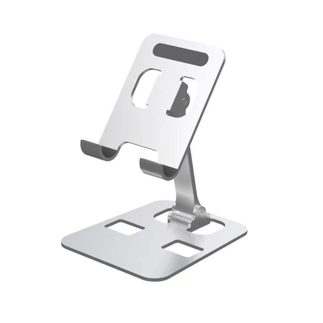 Cross-border aluminum alloy mobile phone desktop stand, all-metal tablet, universal lazy person live streaming folding mobile phone stand factory Item Picture