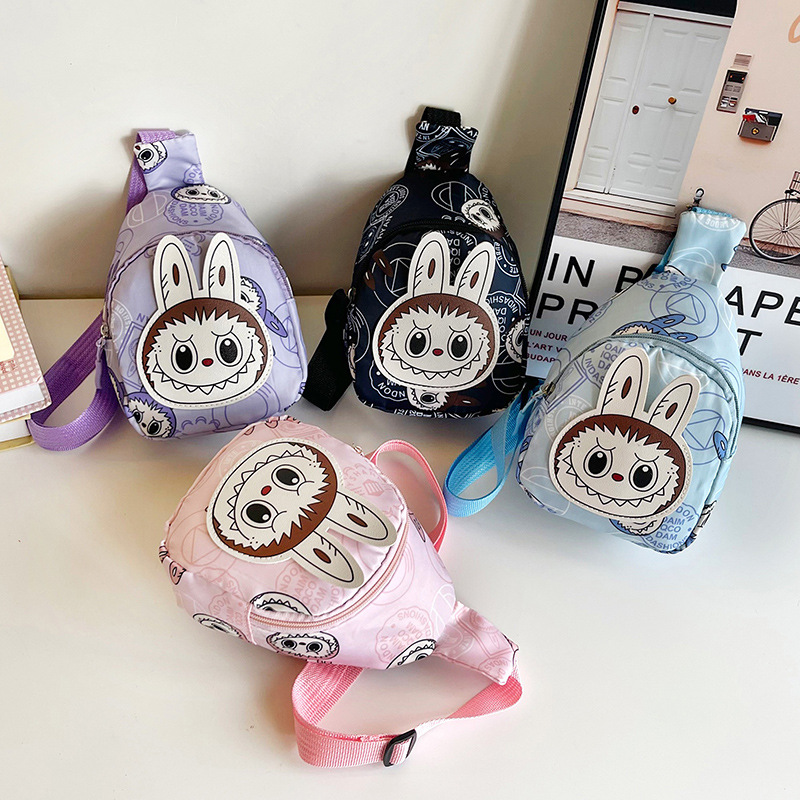 New children's chest bag, Bubble Mat cute cartoon coin purse, stylish nylon single-shoulder crossbody bag for both boys and girls full figure