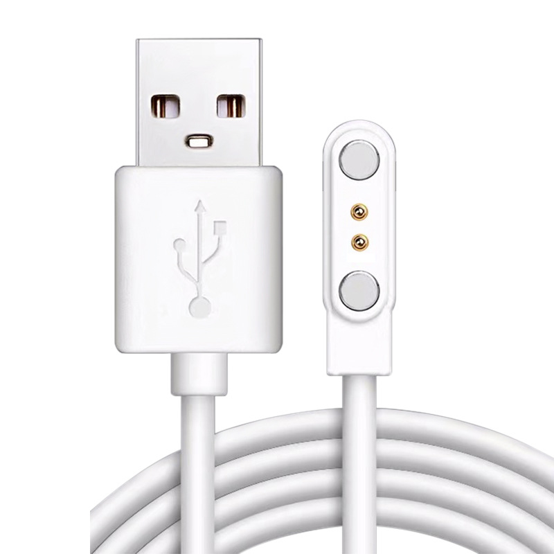 3u magnetic charging cable, 2-pin juicing cup, smartwatch magnetic data cable N52 strong magnetic 60cm, can be equipped with a female socket details Picture