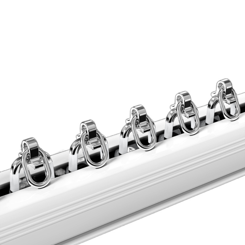 New silent nano curtain track, straight rail, smooth slide rail, pulley, single rail, double top, side-mounted dormitory Item Picture