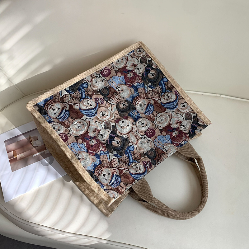 The new cute bento bag for work, large-capacity Korean-style lunch bag with rice, and canvas bag are selling well Application Scenario