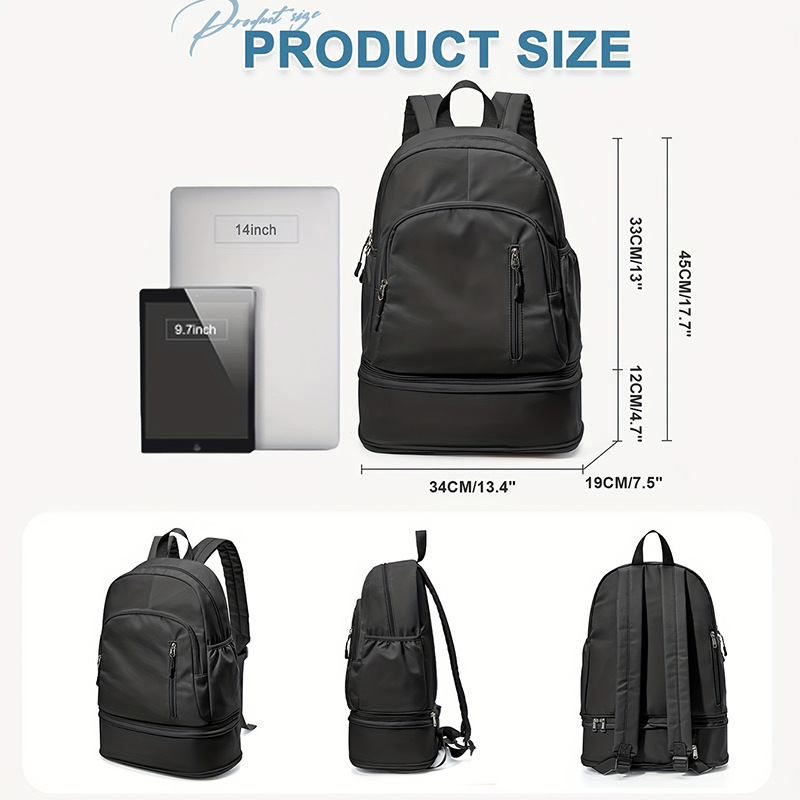 Feihong Cross-border Men's and women's backpacks are fashionable and casual backpacks with high appearance standards and large capacity, adjustable straps Specification drawing