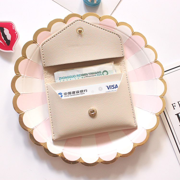 "Japanese and Korean macaron color fans, Instagram small coin wallet, simple envelope, small wallet storage bag, coin bag, card bag. Specification drawing