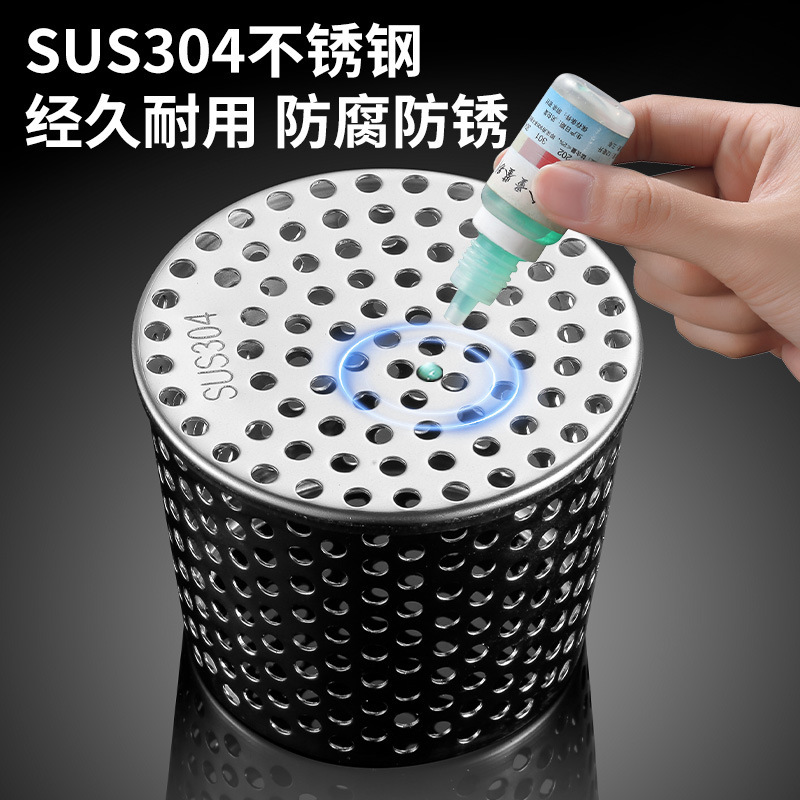 304 stainless steel built-in floor drain anti-clogging filter screen cover, rooftop drainage, corner and side drainage pipe anti-rat filter screen details Picture